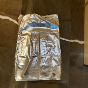 Amazon Metallic Silver Strapless Dress